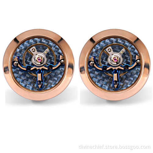 Custom See Through Structure 316L Stainless Steel Suit Shirt Cufflinks For Men